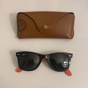 Black ray ban with red inside *Rare*